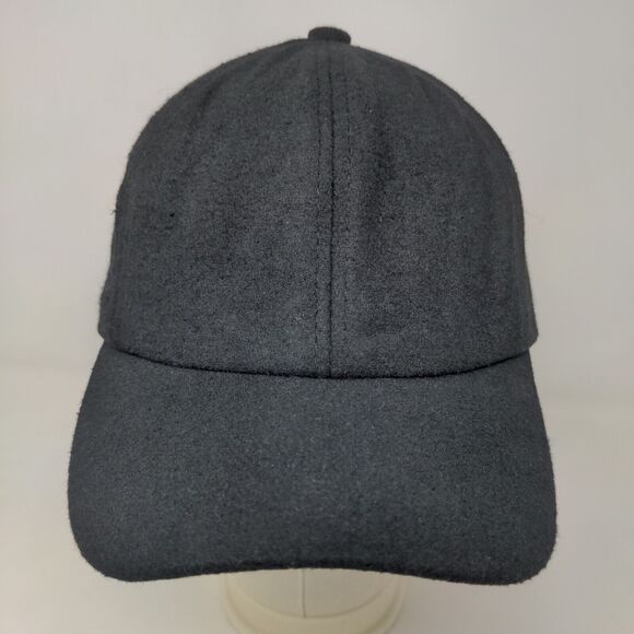 Unbranded Men's Strapback Hat Black Adjustable 100% Polyester Blank - Picture 2 of 7